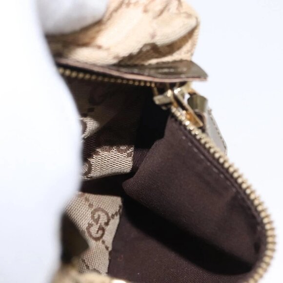 GUCCI GG Canvas Sherry Line Waist bag Beige Gold 28566 Auth 157154 - Picture 11 of 16